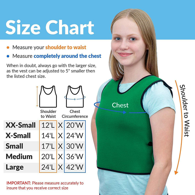 Special Supplies Sensory Compression Vest Deep Pressure Comfort for Autism, Hyperactivity, Mood Processing Disorders, Breathable, Form-Fitting, Kids and Adults (Green, Medium 20x36 inches) Green Medium (Pack of 1)