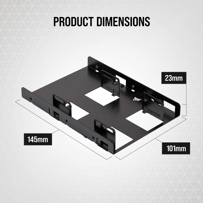 Corsair Dual SSD Mounting Bracket 3.5" CSSD-BRKT2, Black