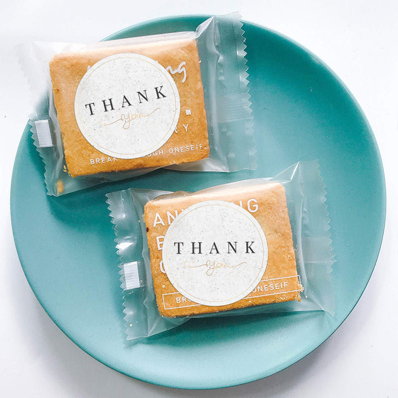 Thank You Stickers, Modern Marble Thank You Label Stickers, Chic Geometric Label Stickers for Wedding, Company, Birthday Party Favors, Small Business, 1.4 Inch, 500 Labels Per Roll.