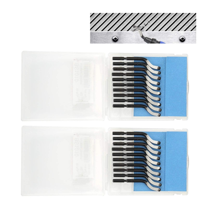 20pcs Deburring Blades BS1010 Replacement Deburring Knife Deburring Tool for Metal Plastic Aluminum Copper PVC Iron