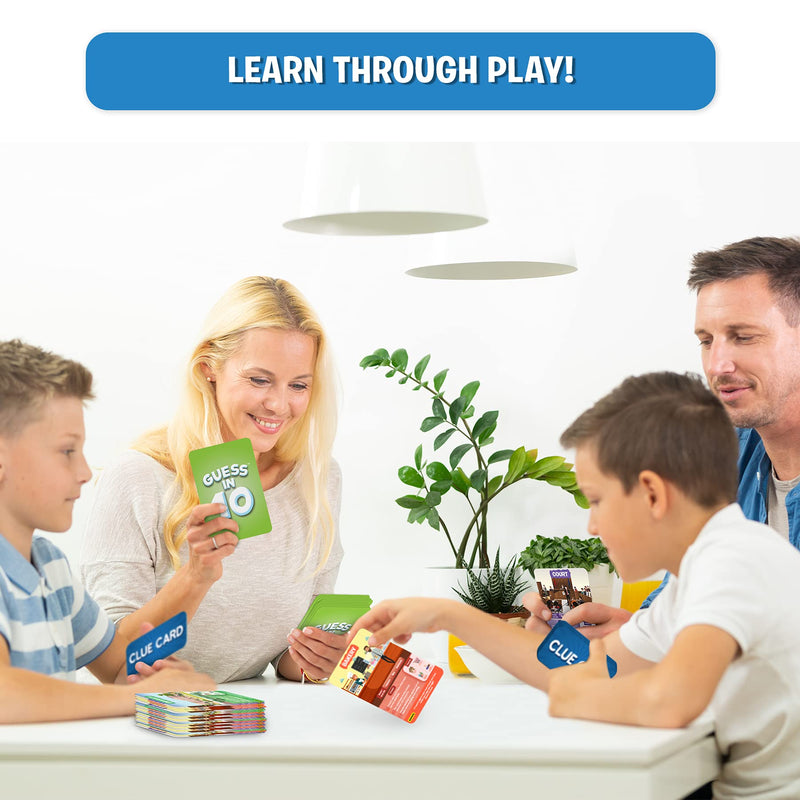 Skillmatics Guess in 10 All Around The Town | Card Game of Questions | Super Fun for Travel & Family Game Night | Gifts for Ages 6 and Up