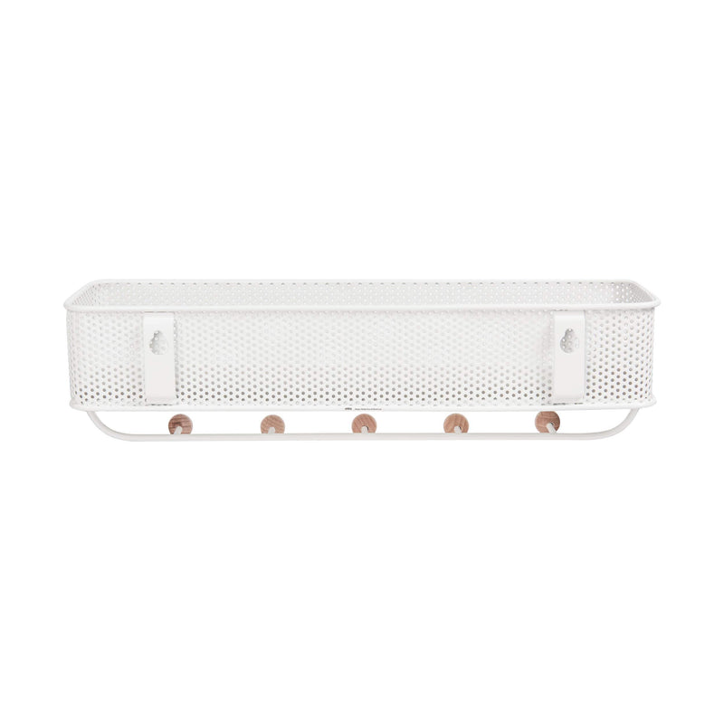 Umbra Estique Entryway Organizer, Great for Storing Keys, Small Accessories, Mail, Wallets and More, White Finish