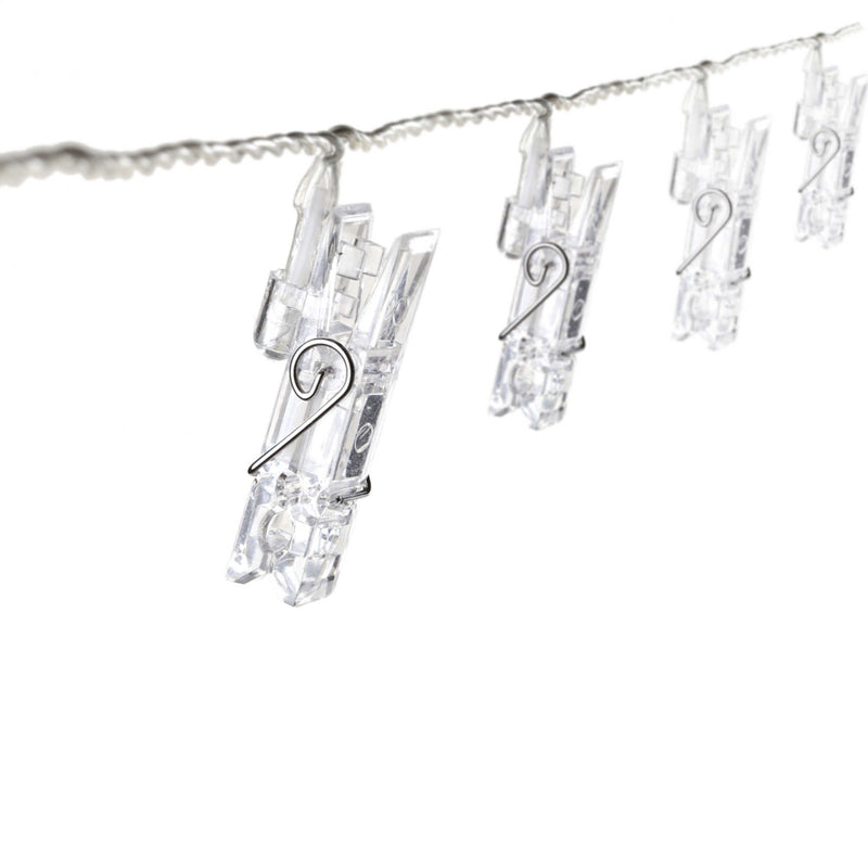 Charmed Battery Operated Fairy String Lights LED Photos Clips Lights in Warm White (40 LED) 40 LED