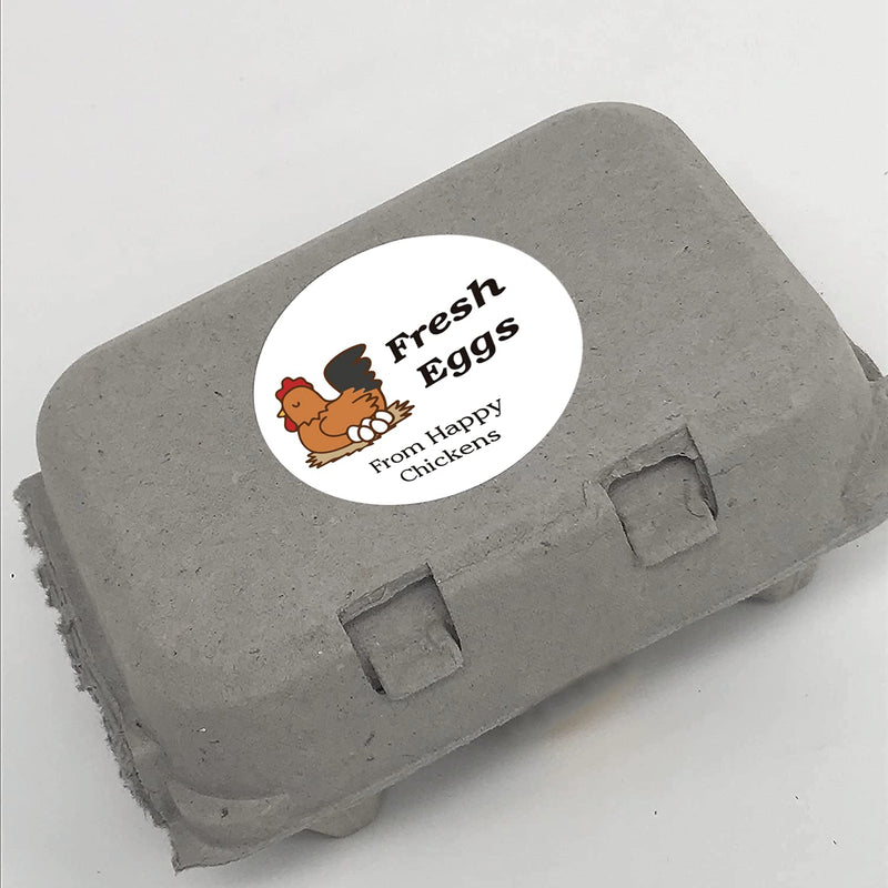 Farm Fresh Eggs Stickers 1.5 Inch Fresh Eggs from Happy Chickens Labels - Farm Chicken Eggs Stickers 500 Pcs Egg Carton Label Stickers for Egg Carton Labeling (Medium, 1.5INCH) Medium