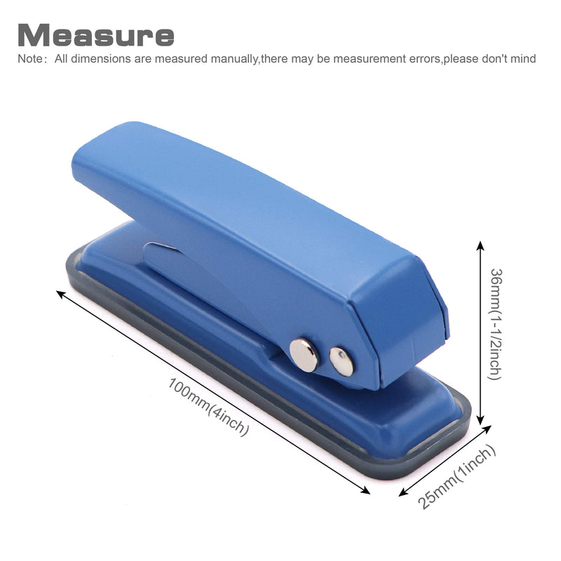 Jeemitery Low Force Hole Punch, 20 Sheets Punch Capacity, 1/4" Holes, Hole Puncher, Paper Punch Hand Punch with Skid-Resistant Base for Paper, Chipboard, Thin Metal, Craft Paper and Art Project 1 Pcs