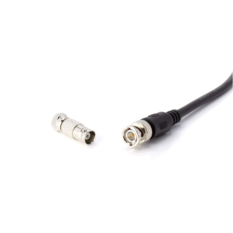 RF (F81) and BNC Coaxial Adapter - BNC Female to Male F81 (F-Pin) Connector, Adapter, Coupler, and Converter - for RG11, RG6, RG59, RG58, SDI, HD SDI, CCTV - 4 Pack Silver BNC Female