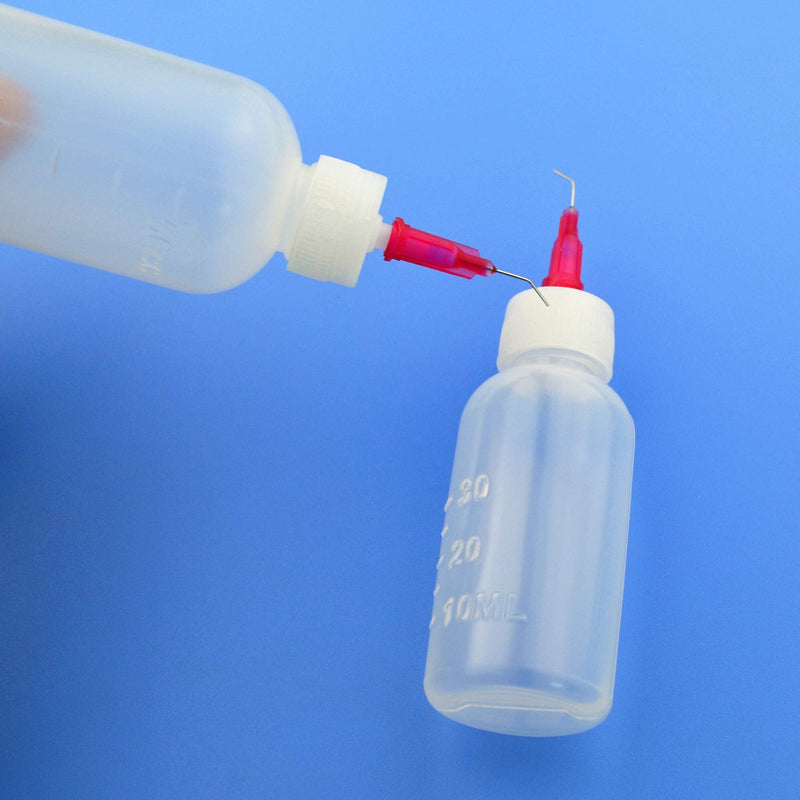6Pcs Syringe Bottle with 15Pcs Dispensing Needles and 12Pcs Cap (30ml+50ml)
