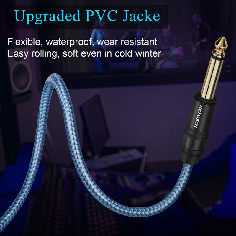 XLR Female to 1/4 TS Unbalanced Microphone Cable, HOSONGIN Quarter inch (6.35mm) TS Mono Jack Unbalanced Interconnect Mic Cord - 1.6 Feet XLR Female - 1/4" Mono - Unbalanced