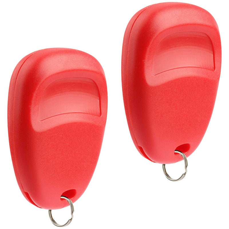 Key Fob Keyless Entry Remote fits Chevy Tahoe Suburban Silverado Avalanche Equinox SSR/GMC Sierra Yukon/Cadillac Escalade/Hummer H2 / Pontiac Torrent/Saturn Vue (LHJ011 Red), Set of 2