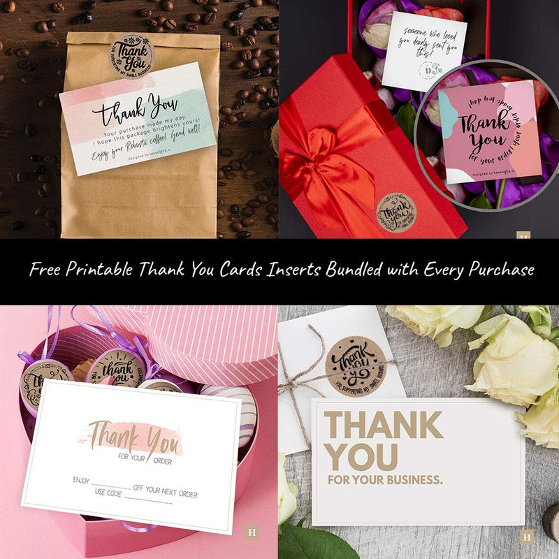 Thank You Sticker Roll of 1000 1.5 Inch 8 Designs Thank You Stickers Small Business Thank You Stickers Pink Thank You Stickers for Packaging Stickers Thank You Large Thank You Stickers