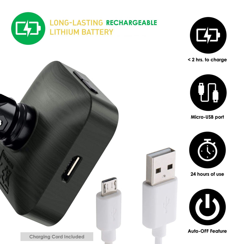 KLIQ EcoTuner - USB Rechargeable Clip-On Tuner (with included charging cable) - with Guitar, Ukulele, Violin, Bass & Chromatic Tuning Modes (also for Mandolin and Banjo)