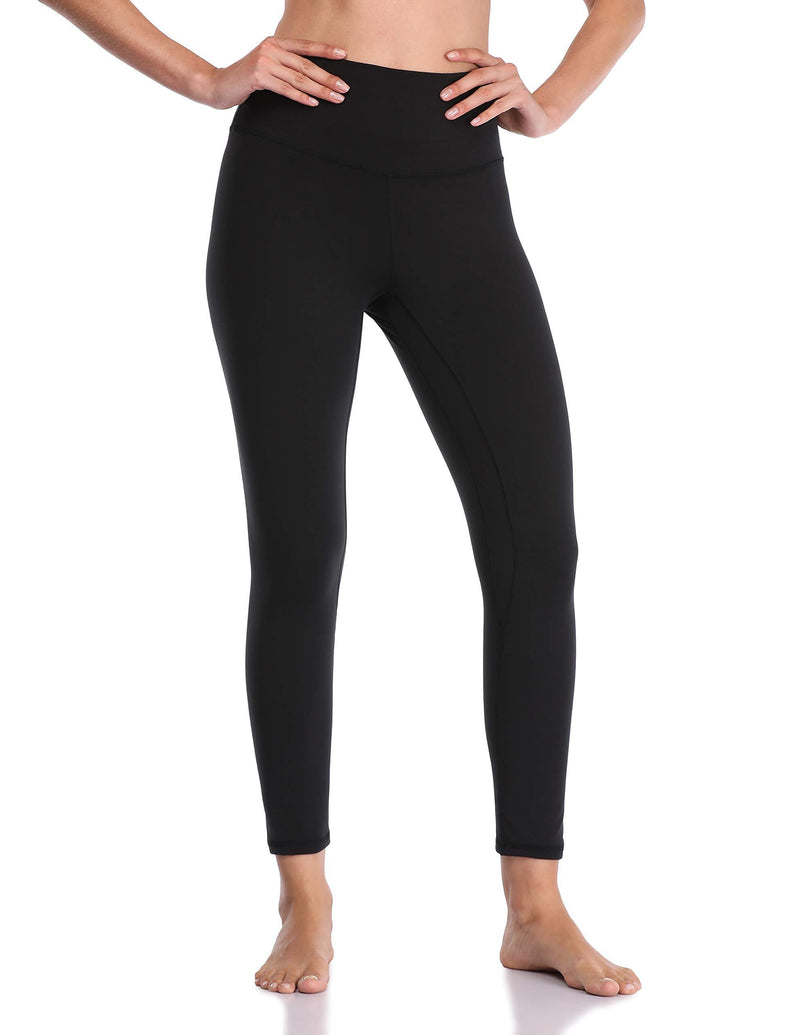 YUNOGA Women's Ultra Soft High Waisted Seamless Leggings Tummy Control Yoga Pants Black X-Small
