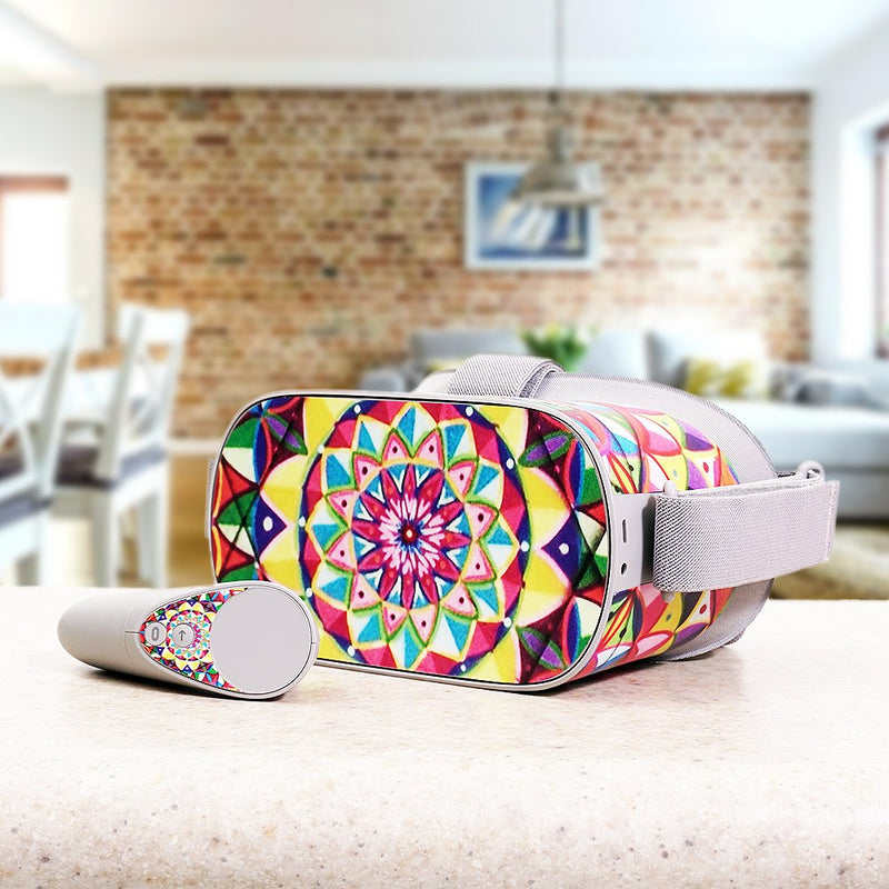 MightySkins Skin Compatible with Oculus Go Mobile VR - Pink Diamond Plate | Protective, Durable, and Unique Vinyl Decal wrap Cover | Easy to Apply, Remove, and Change Styles | Made in The USA