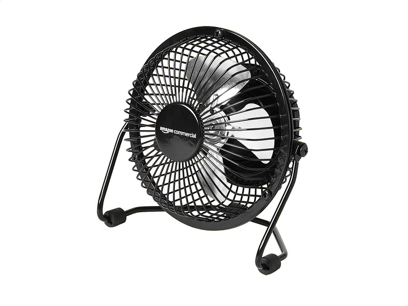 AmazonCommercial 4-Inch Table Fan with Power Adapter and USB Cable 4"