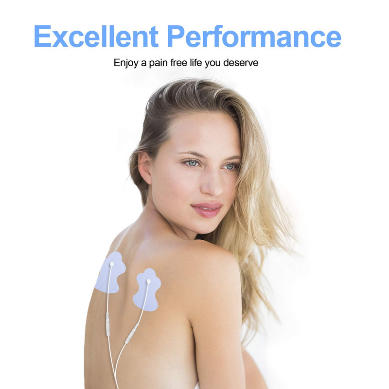 LYINIE Omron Compatible TENS Electrodes - 12 (6 Pair) Premium Omron Compatible Replacement Pads for TENS Units