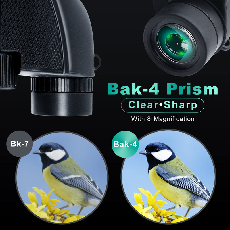 Binoculars 8x25,Compact Binoculars for Adults and Kids,Easy Focus Light Duty binos for Cruise，Bird Watching, Travel, Theatre,Hiking,See exhibits，Observe Flora and Fauna.