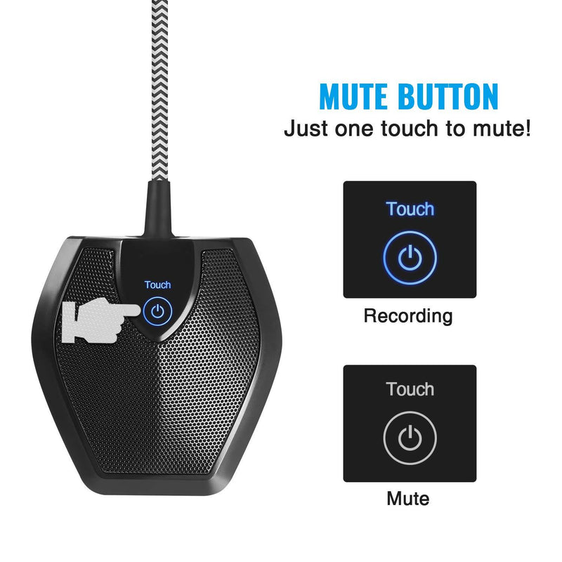 TONOR Conference USB Microphone, Omnidirectional Condenser PC Mic for Video Conference, Recording, Skype, Online Class, Court Reporter, Plug & Play Compatible with Mac OS X Windows PC Compute, G11