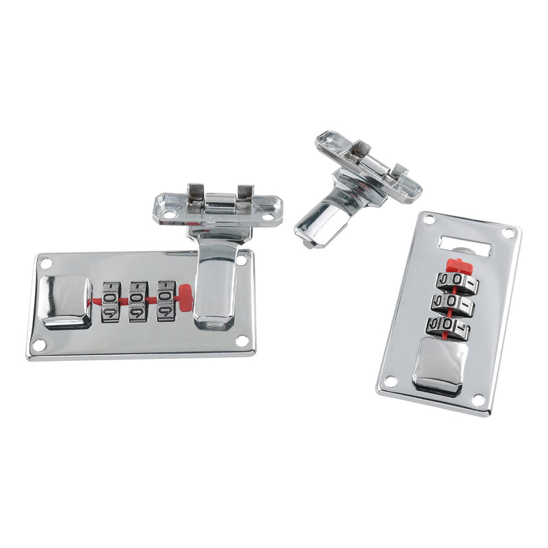 JianLing 2Sets Combination Padlocks, Tool Box Hasp, Luggage Suitcase Hasps, Combination Lock, Tool Box Hasp, Luggage Suitcase Hasps with Combination Lock (with 12 mounting Screws M3x16)