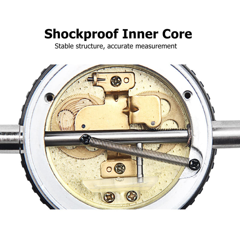 Mechanical Dial Indicator Impact Resistant Inner Core High Precision Dial Indicator with Excellent Abrasion Resistance (0-20mm) 0-20mm