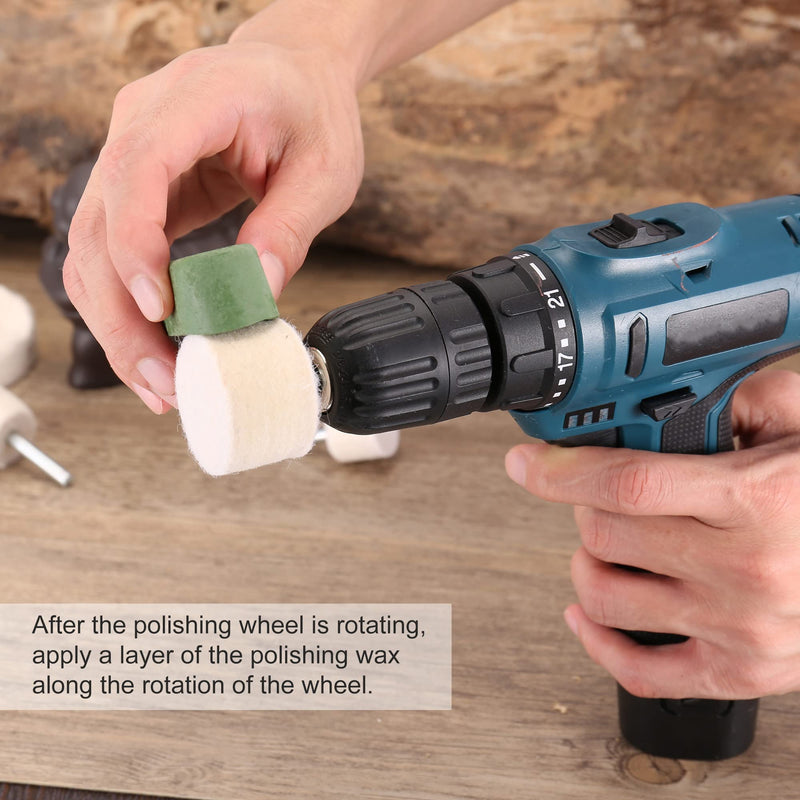 Polishing attachment cordless screwdriver polishing disc for drill, 11 pieces brush set conical cotton velvet polishing pad wheel polishing cone polishing buffing pad with 2 pieces polishing paste for metal aluminum 14 pieces