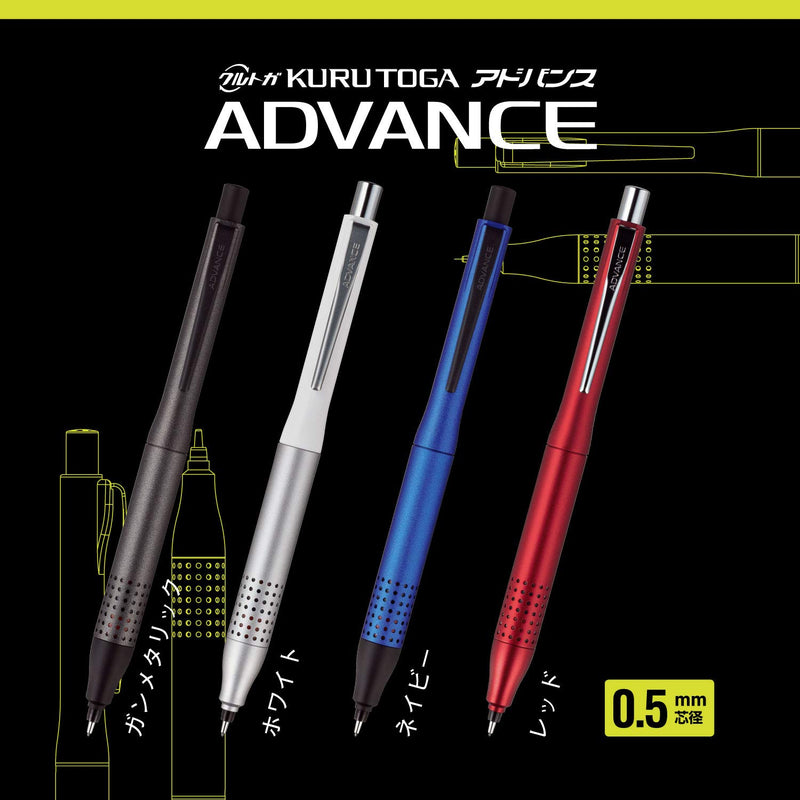 Uni Kurutoga Advance Upgrade Model 0.5mm Mechanical Pencil, Navy Body (M510301P.9)