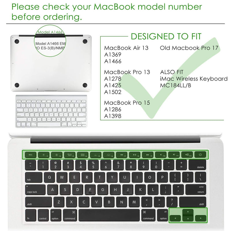 Allinside Pink Ombre Keyboard Cover Skin for MacBook Pro 13" 15" 17" (2015 or Older Version), MacBook Air 13" A1369/A1466, Older iMac Wireless Keyboard MC184LL/B 2010-2017 MacBook Air 13 & 2008-2015 Mac Pro 13/15 Ombre Pink