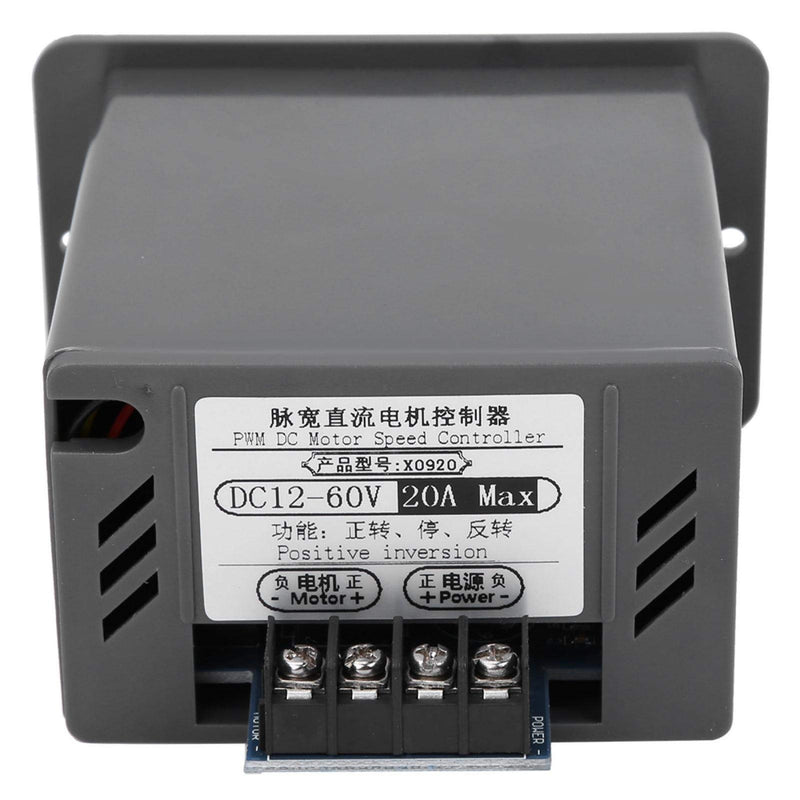 Fyearfly Brush Motor Speed Controller, DC12-60V 20A DC Brush Motor Speed Controller Forward/Reverse Electric Motor Speed Controller