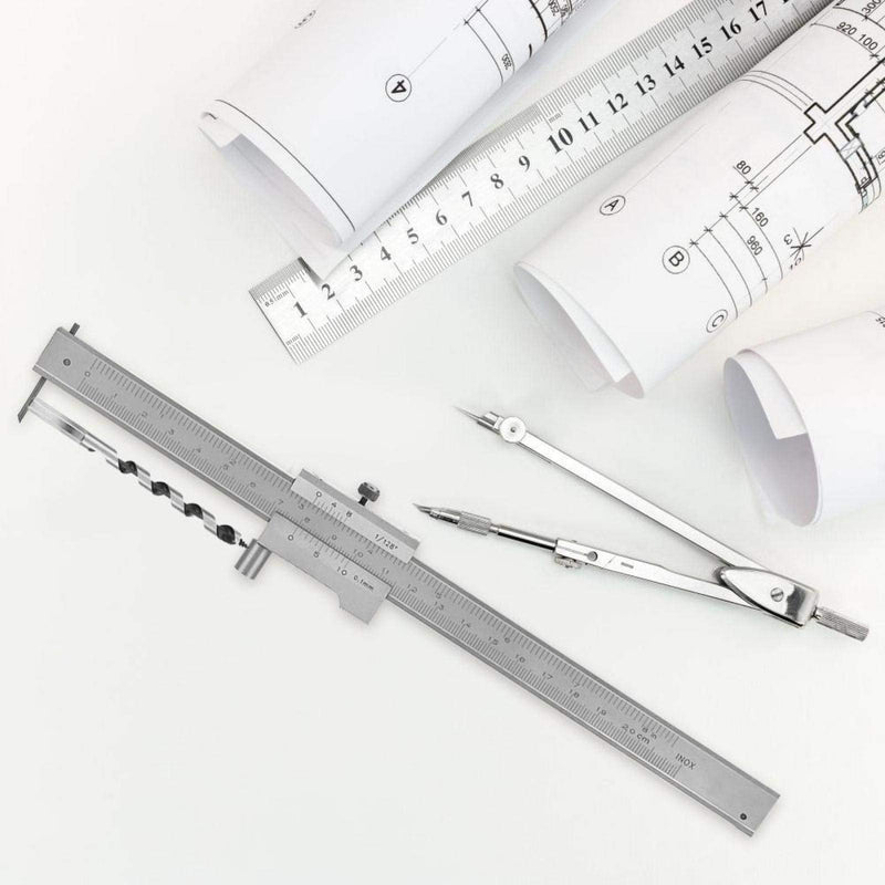Vernier Caliper Parallel Marking Gauge Stainless Steel Measuring Tool for Measurement and Scribing of Machining 0-200MM(0-200MM)