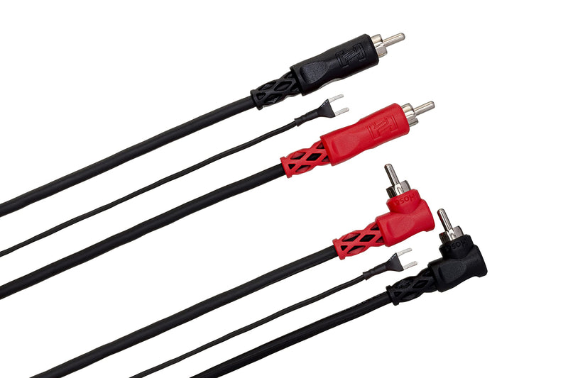 Hosa CRA-203DJ Dual RCA to Same with Ground Wire Stereo Interconnect, 9.8 feet 3 Meter