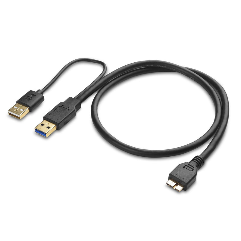 Cable Matters Micro USB 3.0 to USB Splitter Cable (USB Y-Cable, USB Y Cable) 20 Inches