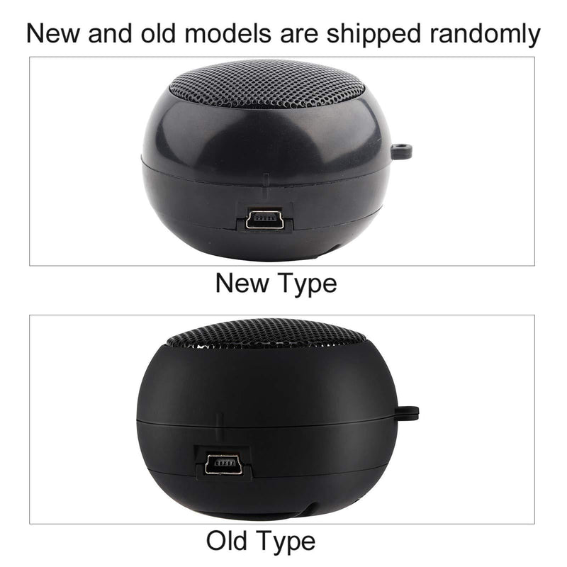 Mini Speaker, Portable Plug in Speaker with 3.5mm Aux Audio Input Built-in 180mah Battery for Laptop Computer MP3 Player Cellphone Black