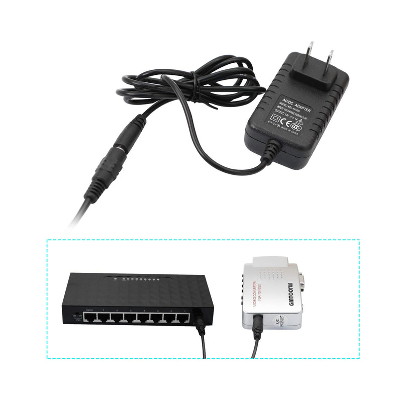 GINTOOYUN DC Y Splitter Cable 1 Female to 2 Male,5.5mm x 2.1mm DC Power Extension Adapter Cable,for CCTV Surveillance Cameras,Surveillance Routers,DVR,and More（2PCS)