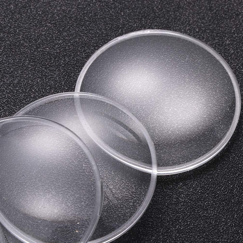 Baluue 40pcs Biconvex Lens Polished Double-Convex Lens Magnifier Lens Replacement, 42mm Diameter