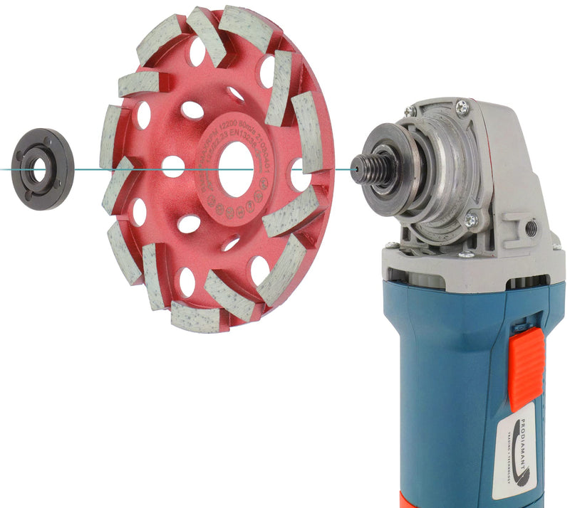 PRODIAMANT diamond grinding cup extra speed concrete 125 mm x 22.2 mm grinding disc for concrete tile adhesive and masonry 125mm