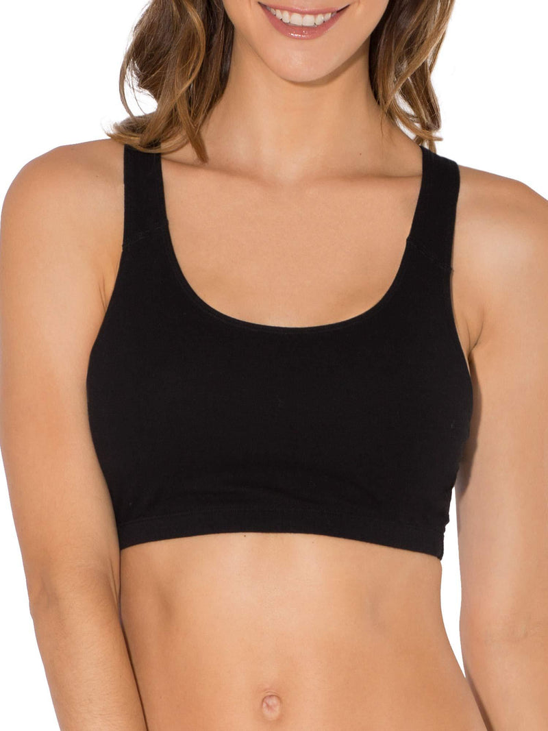 Fruit of the Loom Women's Built Up Tank Style Sports Bra 36 Blue Gem Heather With Black/White/Black Hue