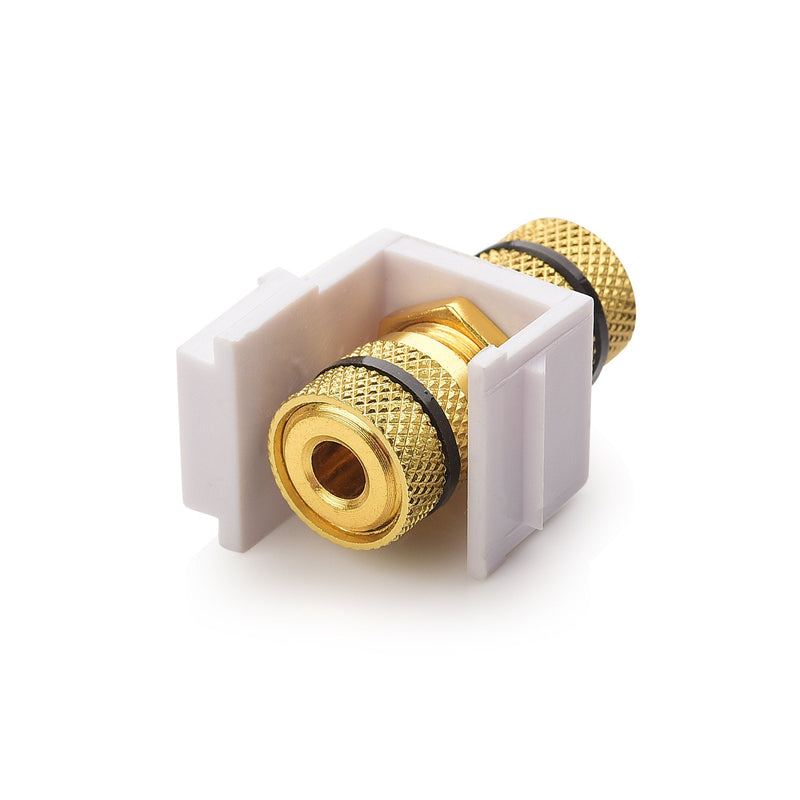 Cable Matters 5-Pack Banana Jack Binding Post Keystone Jack Inserts with Black Ring