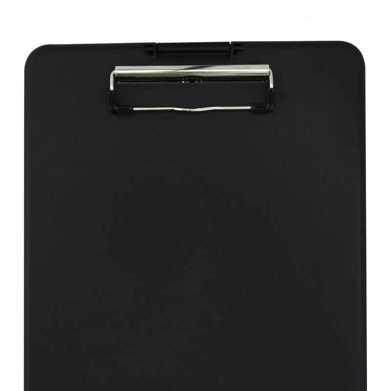 Saunders SlimMate Plastic Storage Clipboard with Snap Closure– Lightweight Polypropylene Clipboard for Students and Professionals. School Supplies , Black