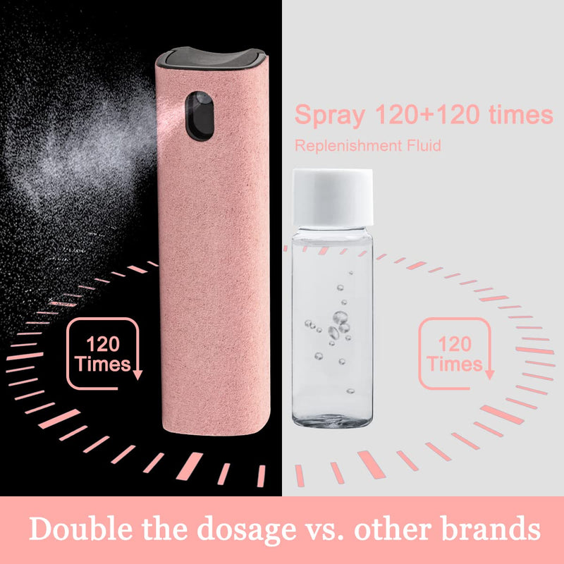 Touchscreen Mist Cleaner, walrfid Electronic Screen Cleaner for TV, Laptop, Tablet, PC, Computer Monitor LCD Flat Screens, Eyeglasses - Pink