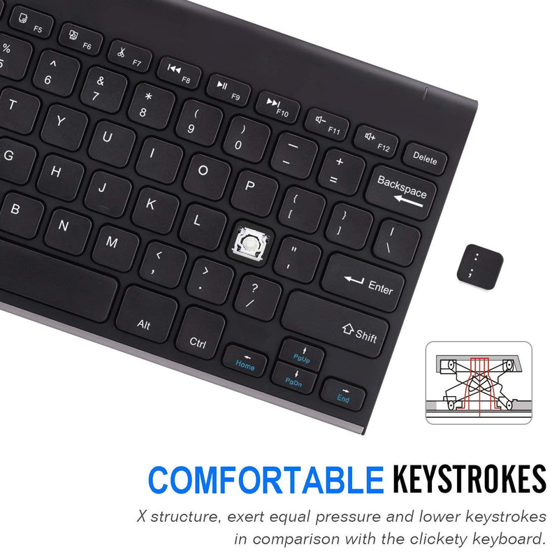 Bluetooth Keyboard, Arteck Stainless Steel Universal Portable Wireless Bluetooth Keyboard for iOS iPad 10.2-inch, Air, Pro, Mini, Android, Windows Tablets PC Smartphone Built in Rechargeable Battery