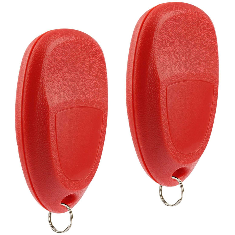 Key Fob Keyless Entry Remote fits Chevy Impala Monte Carlo/Cadillac DTS/Buick Lucerne 2006 2007 2008 2009 2010 2011 2012 2013 (Red), Set of 2 Red