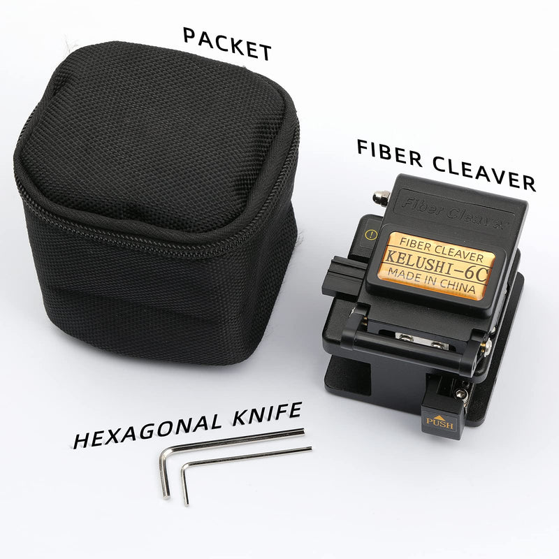 Fiber Cleaver FTTH Fiber Optic Tools High Precision 6C Cable Cutting Fiber Optic Knife Tools Fiber Cleavers 12 Surface Blade