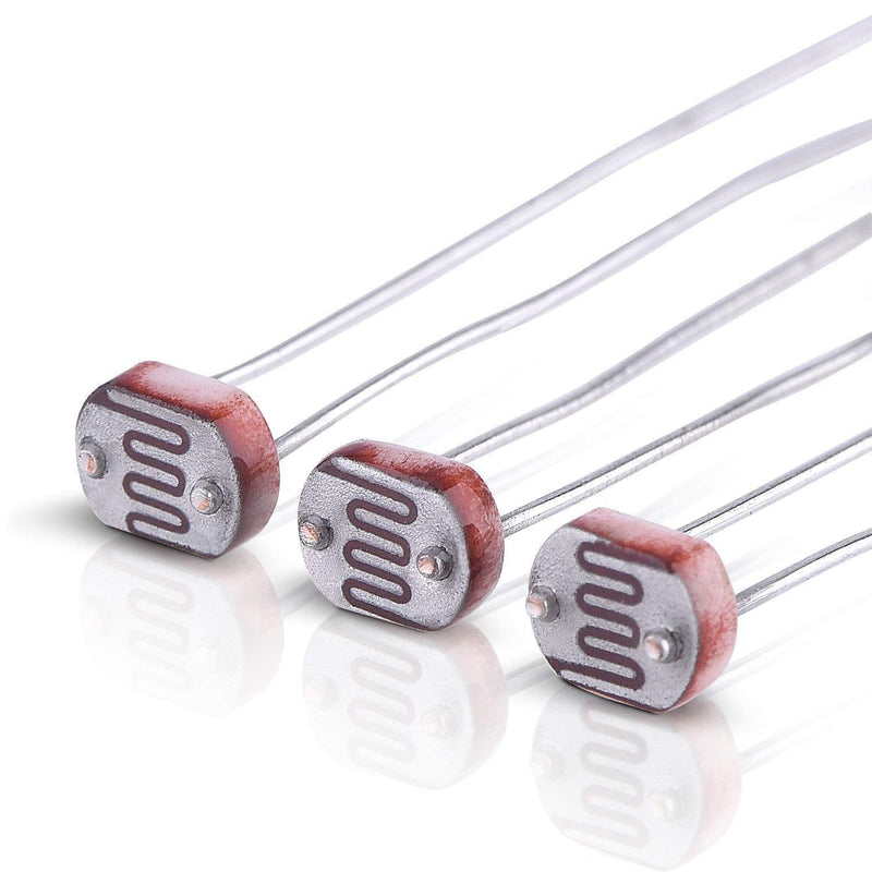 Onwon 30 Pieces Photoresistor Set 5mm 50-100K Ohm Photo Light Sensitive Resistor Light Dependent Resistor for DIY and Experiments, GM5539 5539