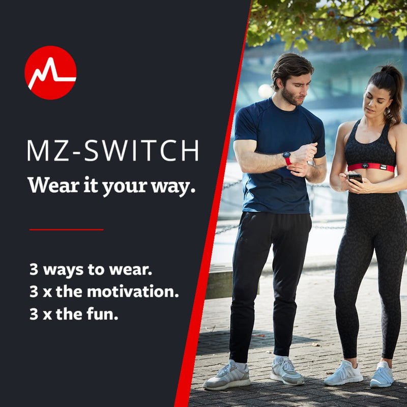 Myzone MZ Switch Replacement Arm & Wrist Straps (Black) Black