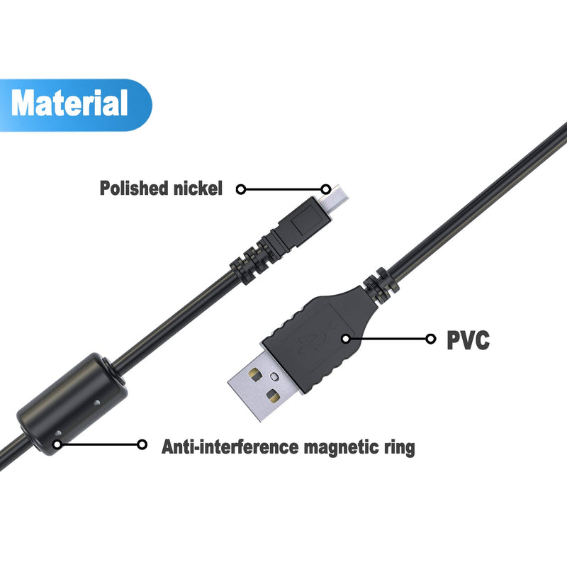 UC-E6 USB Cable, Ancable 3-Feet USB Mini-B Universal Digital Camera Data Transfer Cord Charger Cable Compatible for Nikon CoolPix, L, D, P, Series Digital Camera 1