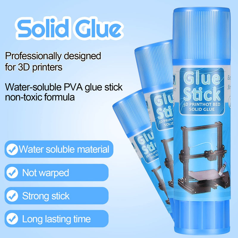 3D Printer Glue Sticks PVP Solid Glue Sticks for 3D Printer Hot Bed Removing Printing Models(6 Pieces) 6