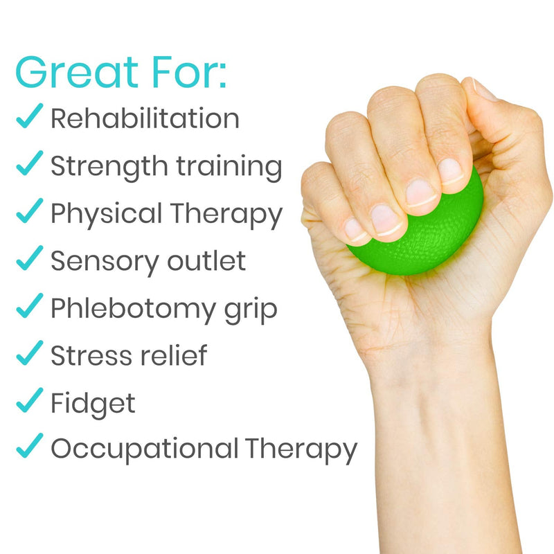 Vive Squeeze Balls for Hand Therapy, Exercise, Arthritis - Grip Strengthener Occupational Equipment for Finger, Wrist, Carpal Tunnel, Pain Relief, Stress - Resistance Strength Squeezing Egg Trainer