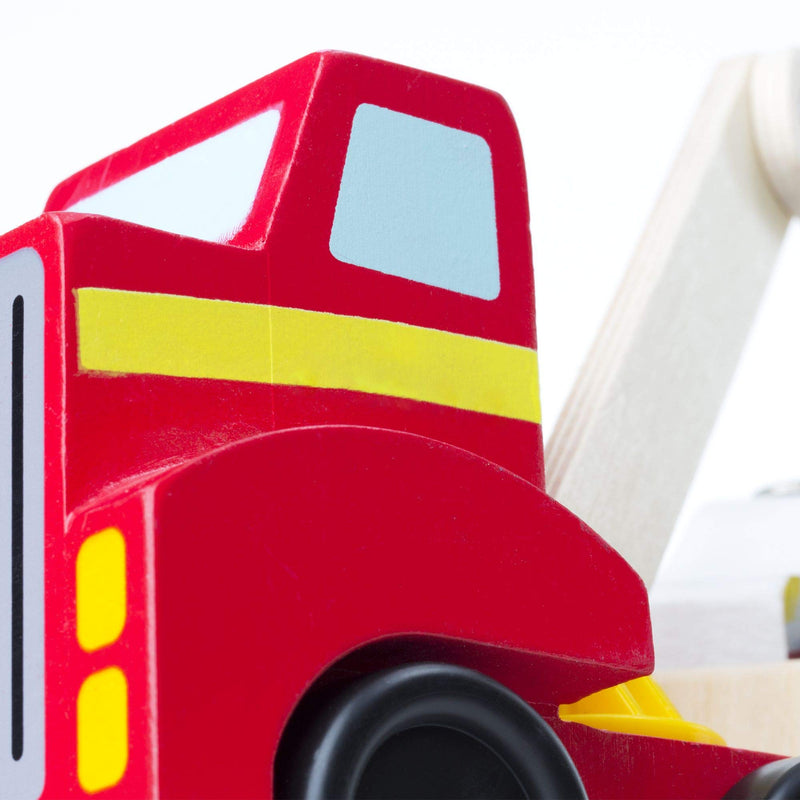 Melissa & Doug Magnetic Car Loader Wooden Toy Set With 4 Cars and 1 Semi-Trailer Truck