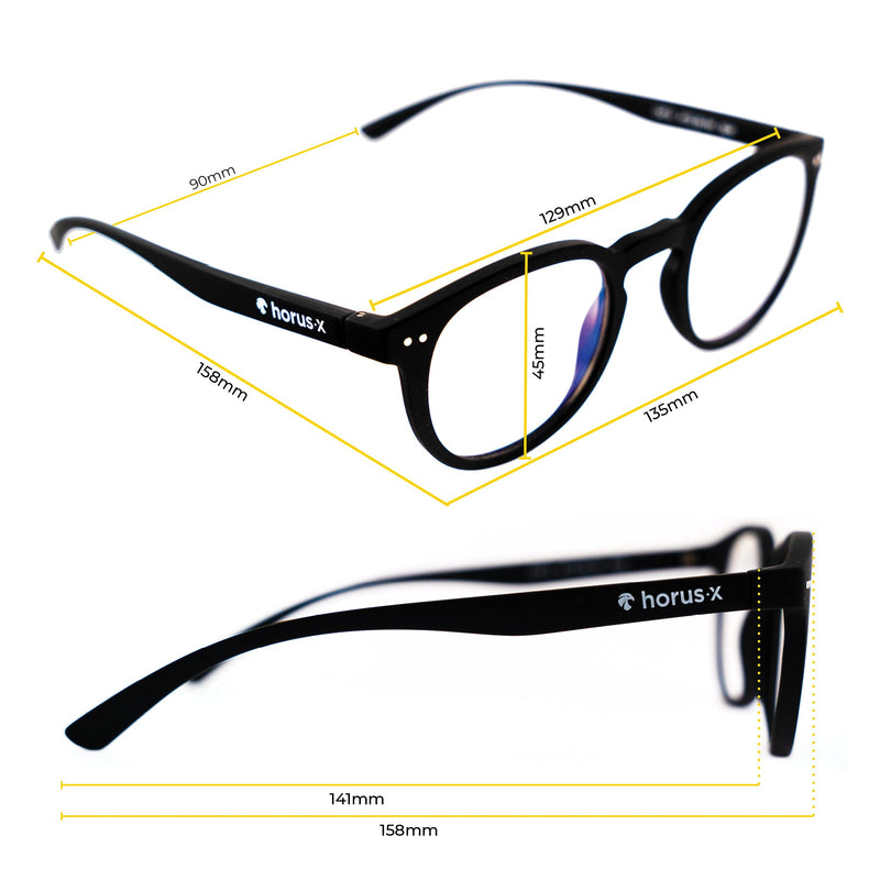 HORUS X - Blue Light Blocking Glasses for Screens - Computer Tablet Smartphone TV Glasses | UV Protection Anti-Fatigue and Eyestrain - Improved Sleep - Men and Women - Blue blocker glasses Casual
