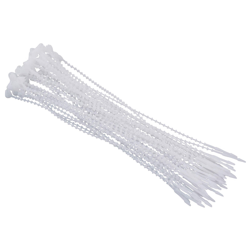 Advantus 97535 Beaded Ties Cable Tie, 3.75" x 0.10" x 0.25", White, 250 Piece