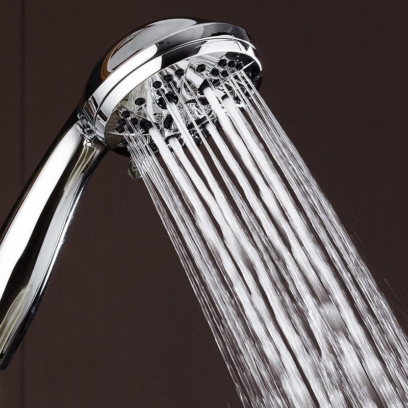 AquaDance High Pressure 6-Setting 3.5" Chrome Face Handheld Shower with Hose for the Ultimate Shower Experience! Officially Independently Tested to Meet Strict US Quality & Performance Standards